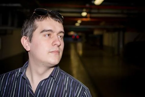 Close-up of a man thoughtful Stock Photos