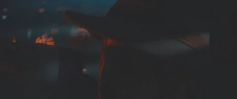 Close up of man through shutters and red lights using vintage camera Stock Footage 203568495