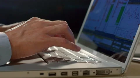 Close-up of man typing text on his computer Stock-Footage 68712814