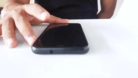 Close up man use of smart phone Stock Footage 294185397