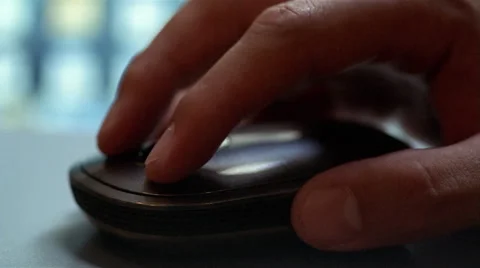 Close up of man using computer mouse Stock Footage 46218632