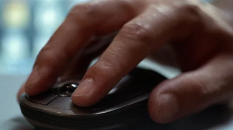Close up of man using computer mouse Stock-Footage 46218652