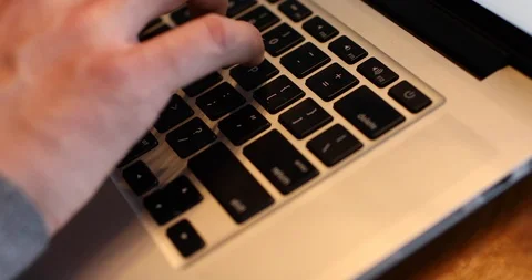 Close-up of man using laptop Stock Footage 120083607