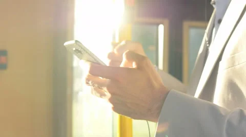 Close-up of man using a phone Video stock 67105158