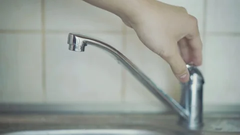 Close up of man washing hands in the kitchen sink Stock Footage 103116889