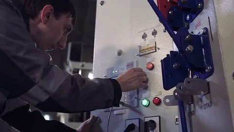 Close-up of man working and installing equipment. Stock-Footage 77106482