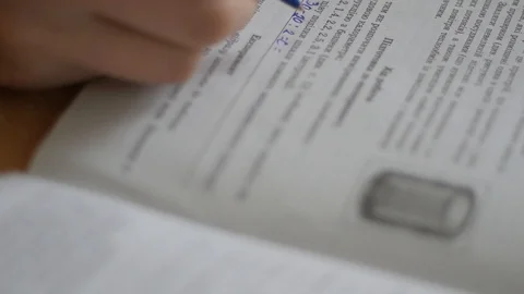 Close Up Man writing notes in notebook Stock Footage 101421657