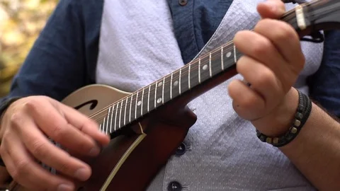 Close up of mandolin Stock Footage 103699263