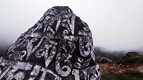 Close-up of mani stone Stock Footage 62388728