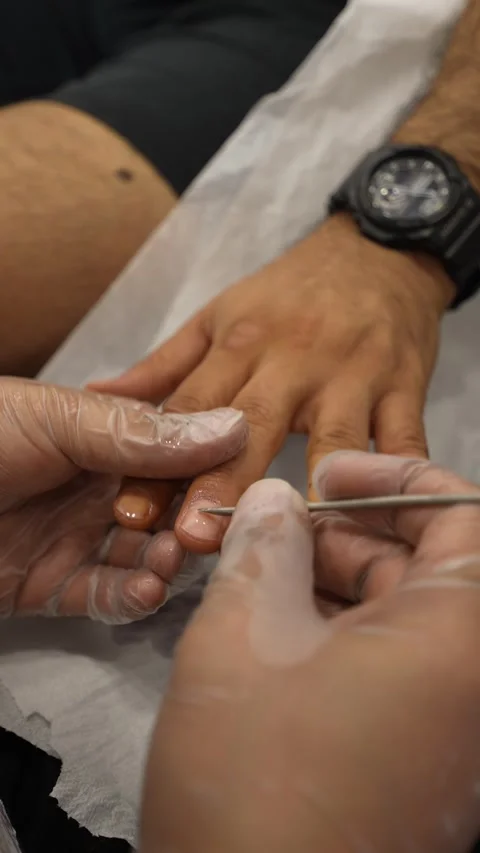 Close-Up Manicure Process Stock Footage 314900893