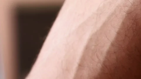 Close up of man's arm veins Video stock 134334747