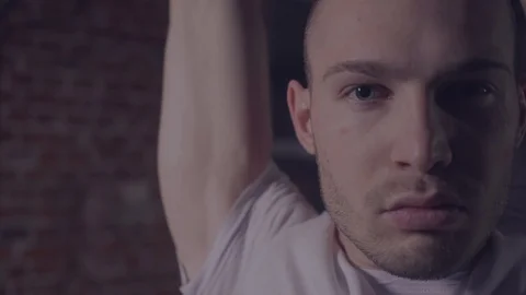 Close up of a man's face Video stock 105565592