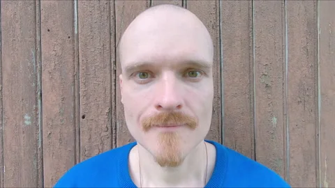 Close up of a mans face. Stock Footage 135981901