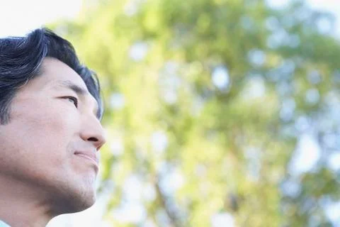 Close-up of Man's Face Stock Photos