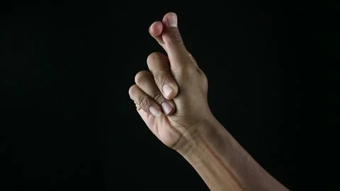Close up of man's hand snapping her finger doing the hand gesture Stock Footage 289151841