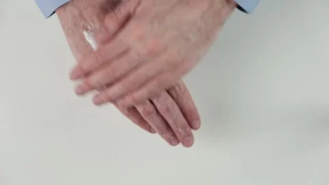 Close-up with man's hand using hand cream to care about skin. Stock Footage 171750651