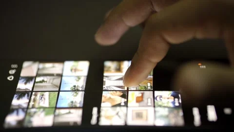 Close up of a man's hand using his cell phone in the dark Stock Footage 272255521