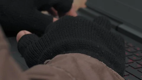 Close up of man's hand working on notebook in nature Stock-Footage 98111601