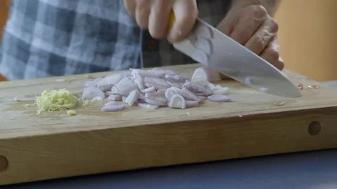 Close up - mans hands cooking Stock Footage 81186371