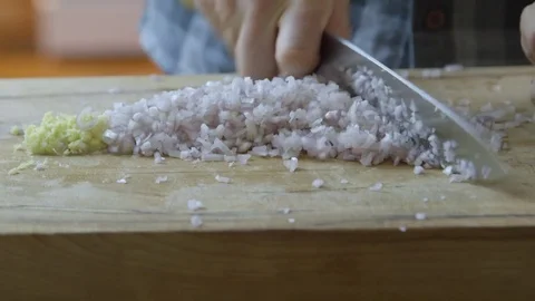 Close up - mans hands cooking Video stock 81186536