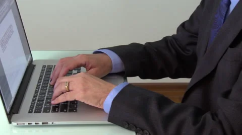 Close-up of Man's hands Typing on Laptop computer Stock Footage 40704285