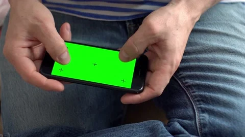 Close-up of a man's hands using a smartphone  Stock Footage 170159855