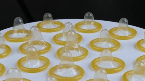 Close up of many condom Stock Footage 166739179