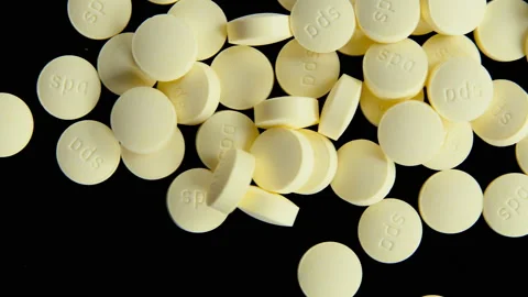 Close Up Of Many Different Pills Stock Footage 164295348