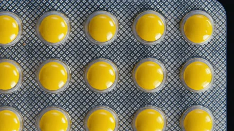 Close Up Of Many Different Pills Stock Footage 164297296
