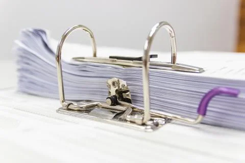 Close up - Many documents white paper are stored with in the Document file Photos