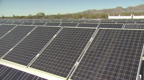 Close-Up of Many Solar Panels 2 Stock-Footage 19139146
