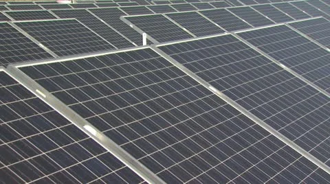 Close-Up of Many Solar Panels 5 Stock-Footage 19139693