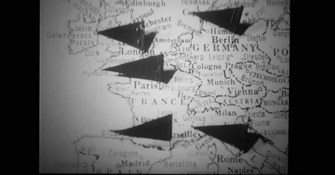 Close-up of map with labels Stock Footage 43390697