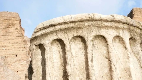 Close up marble column, Rome Stock Footage 83175829