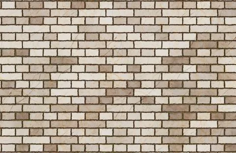 Close up marble effect brick wall texture for architectural visualization and Stock Illustration
