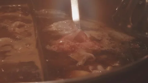 Close-up of marinated pork sizzling on a wire mesh gridiron over hot charcoal Vidéo 344921934