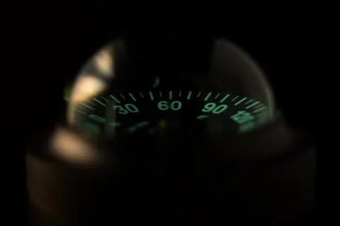 Close up marine compass Foto stock