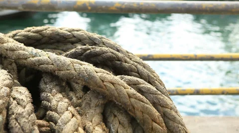Close up. Marine rope. 库存影片 36803301