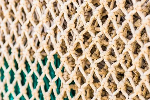 Close-up of maritime fish net pattern texture Stock Photos