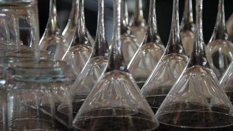 Close up martini glasses on bar Stock Footage 102772116