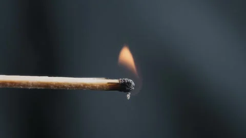 Close up of a match that gets lit then blown out Stock Footage 325090321