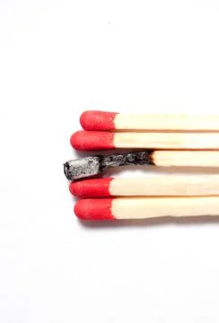 Close-up of matches Stock Photos