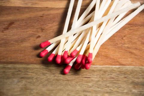 Close-up of matches Stock Photos