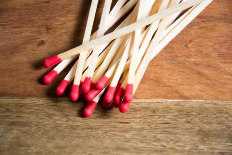 Close-up of matches Stock Photos