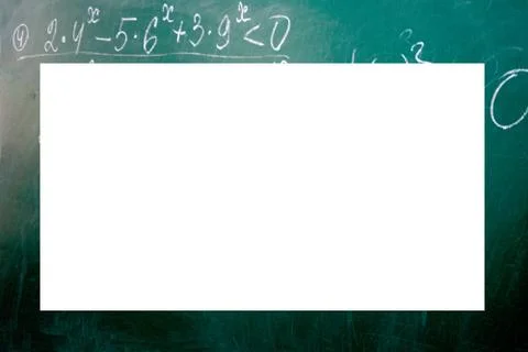 Close up of math formulas on a blackboard. education frame Stock Photos