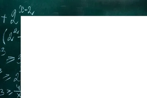 Close up of math formulas on a blackboard. education frame Foto stock