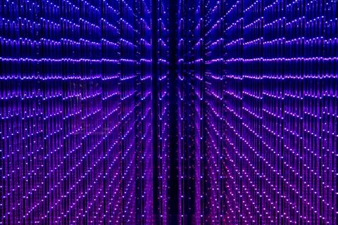 Close-up of the Matrix of a Screen made of multiple LEDs Stock Photos