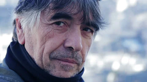 Close up of a mature man portrait lost in thought Stockbeeldmateriaal 34278741