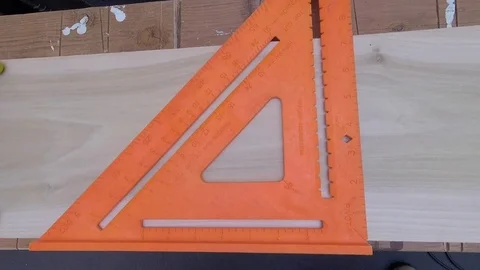 Close up of measuring to length  Stock Footage 81714488