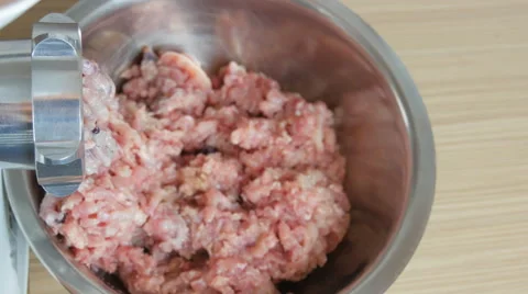 Close-Up Of Meat Grinder Stock Footage 60800611